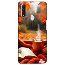 Чохол з унікальним дизайном 'Осінь з кавою' для Oppo A31 – Кава і дощ