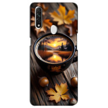 Чохол з унікальним дизайном 'Осінь з кавою' для Oppo A31 – Темна кава