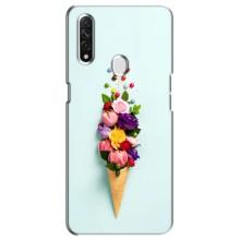 Чехлы с тематикой "ЦВЕТЫ" на Oppo A31 (Цветок-мороженное)