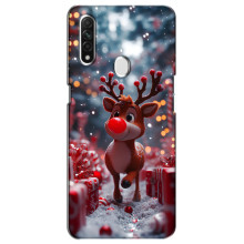 Яскравий чохол для Oppo A31 з Зимові Оленята – Олень серед подарунків