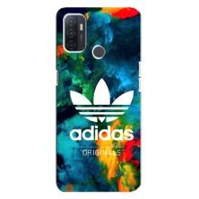 Чехлы Адидас для Oppo A32 (AlphaPrint) (Яркий Адидас)