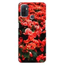 Чохли з квітами для Oppo A32 (VPrint) (Квіти червоні)