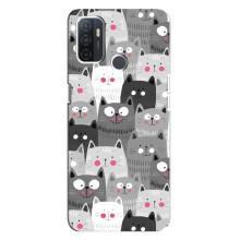 Чехлы с Котиками для Oppo A32 (VPrint) (Рисованные котики)