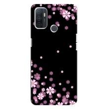 Чохол для ОППО А32 - з принтом (Дизайнерські) (AlphaPrint) (Квіти маленькі)