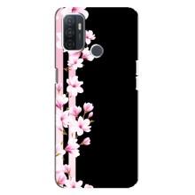 Чохол для ОППО А32 - з принтом (Дизайнерські) (AlphaPrint) (Квіточки)