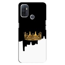 Чехол (Корона на чёрном фоне) для Оппо А32 – Золотая корона