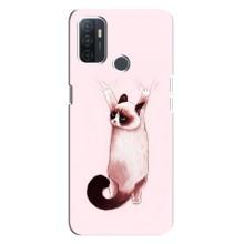 Чехол на Оппо А32 с Котами (VPrint) (Котик падает)