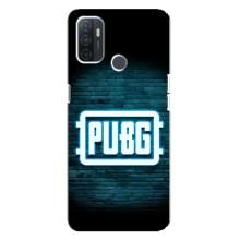 Чехол PUBG для Оппо А32 (AlphaPrint) (Лого PUBG)