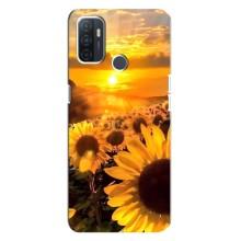 Чохол з Квітами для Oppo A32 (поле соняшників)