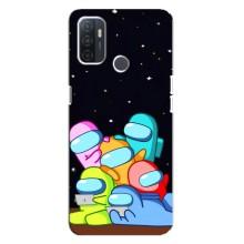 Чехол Амонг Ас для Oppo A32 (AlphaPrint) (Скины в космосе)