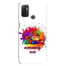 Чехол Амонг Ас для Oppo A32 (AlphaPrint) (Яркий АмонгАс)