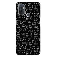 Чехол с принтом для Oppo A32 (AlphaPrint) Модные коты (Меленькие котики)