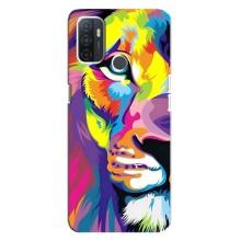 Чехол со Львом для Oppo A32 (VPrint) (Яркий Лев)