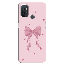Чехол банты для Oppo A32 – Бант на розовом