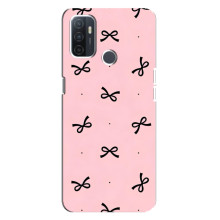 Чехол банты для Oppo A32 – Черные бантики