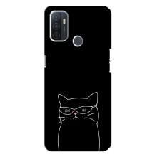 Чохол з малюнком кіт на Oppo A32 – Байдужий кіт