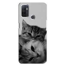Чохол з малюнком кіт на Oppo A32 – Пара котів