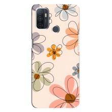 Чохол з квітковим принтом на ОППО А32 (Кольорові квіти)