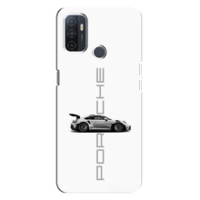 Чехол с авто Порше для Oppo A32 – белый Порше