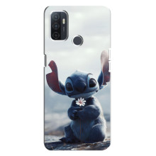 Чохол з малюнком Стіч для Oppo A32 – Стіч з квіткою