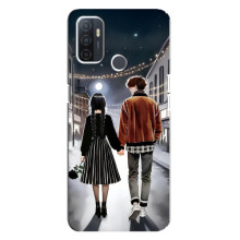 Чохол з дизайном Венздей 2 на Oppo A32 – Венздей і Тайлер