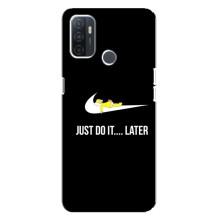 Чохол з логтипом Найк на Oppo A32 (Nike just do it)