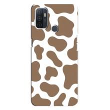 Чохол з принтом корови на ОППО А32 – Коричневий принт