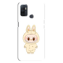 Чехол с принтом Лабубу для Oppo A32 – Бежевый Лабубу