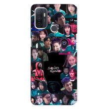 Чохол Гра в кальмара для Oppo A32 – Колаж гра кальмара