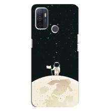 Космические Чехлы для Оппо А32 (VPrint) (На луне)