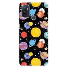 Космические Чехлы для Оппо А32 (VPrint) (Рисованные планеты)