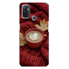 Чохол з унікальним дизайном 'Осінь з кавою' для Oppo A32 – Кава на ковдрі