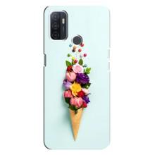 Чохли з тематикою "КВІТИ" на Oppo A32 (Квітка-морозиво)
