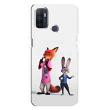 Силиконовый чехол с принтом Зоотрополіс для Oppo A32 – Джуди и Ник