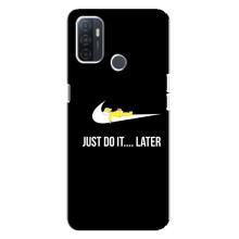 Силиконовый Чехол на Oppo A32 с картинкой Nike (Later)