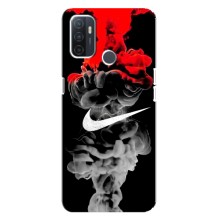 Силиконовый Чехол на Oppo A32 с картинкой Nike (Nike дым)