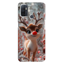 Яскравий чохол для Oppo A32 з Зимові Оленята
