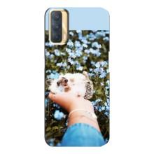 Чехлы с изображением разных животных для Oppo A33 (Ежик на руках)