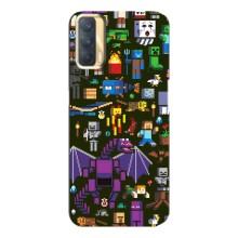 Чехол Майнкрафт на Oppo A33 (AlphaPrint) Minecraft (Коллаж Майнкрафт)