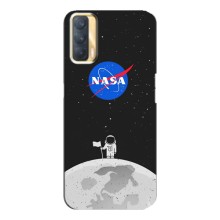 Силиконовый бампер с принтом "Наса" на Oppo A33 (Космонавт NASA)