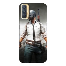 Силиконовый чехол с картинкой "Герой Pubg" на Oppo A33 (Пабг)