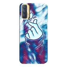 Чехол с принтом для Oppo A33 (AlphaPrint - Знак сердечка) – Радужное сердце