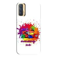 Чохли Амонг Ас для Oppo A33 (AlphaPrint) (Яскравий АмонгАс)