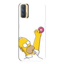 Чjхол з Сімпсонами для Oppo A33 (VPrint) (Гомер з пончиком)