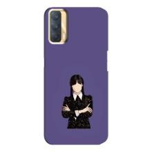 Чехлы Венсдей на Oppo A33 Уэнсдей (AlphaPrint) (Уэнздей в черном)