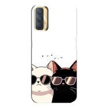 Чохол з малюнком кіт на Oppo A33 – Коти в окулярах
