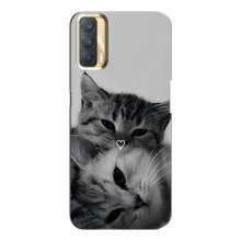 Чохол з малюнком кіт на Oppo A33 – Пара котів