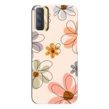 Чохол з квітковим принтом на OPPO A33 (Кольорові квіти)