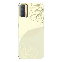 Чехол цветочный дизайн для Oppo A33 – Зелёный фон