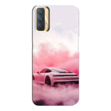 Чехол с авто Порше для Oppo A33 – Розовый Порше